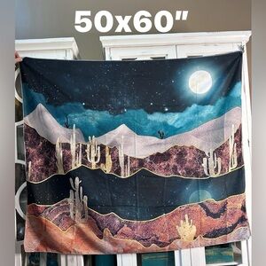 New Moon desert road tapestry